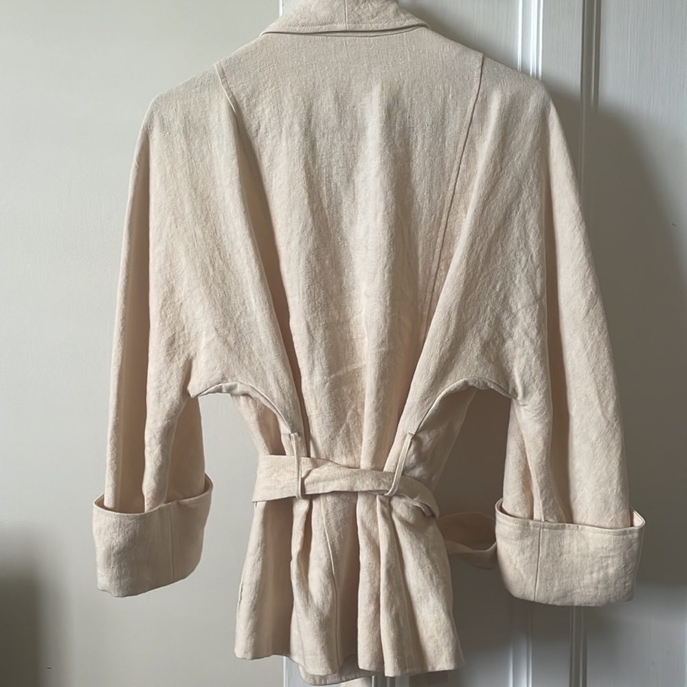 OROTON 100% linen blazer size 6 (aus 8) - Picture 3 of 5